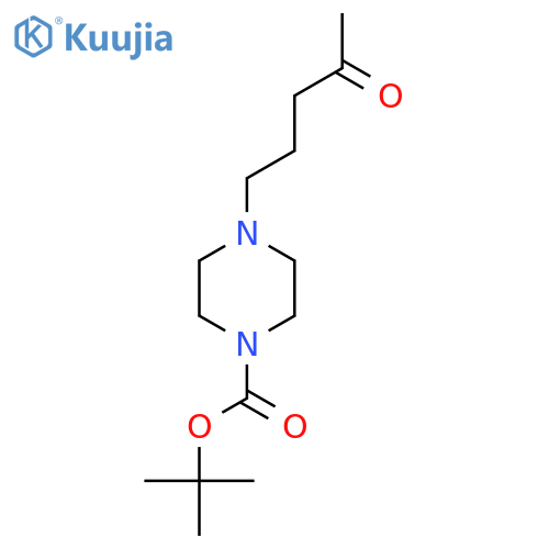 tert-butyl 4-(4-oxopentyl)piperazine-1-carboxylate structure