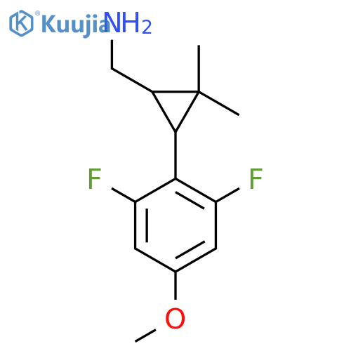 3-(2,6-difluoro-4-methoxyphenyl)-2,2-dimethylcyclopropylmethanamine structure
