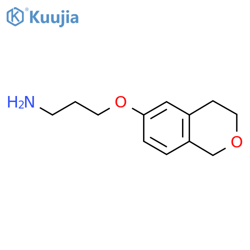 3-(3,4-dihydro-1H-2-benzopyran-6-yloxy)propan-1-amine structure