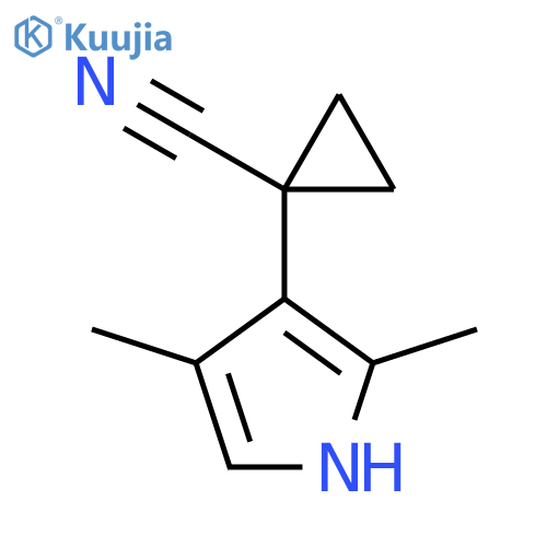 1-(2,4-dimethyl-1H-pyrrol-3-yl)cyclopropane-1-carbonitrile structure