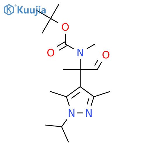 tert-butyl N-{2-3,5-dimethyl-1-(propan-2-yl)-1H-pyrazol-4-yl-1-oxopropan-2-yl}-N-methylcarbamate structure