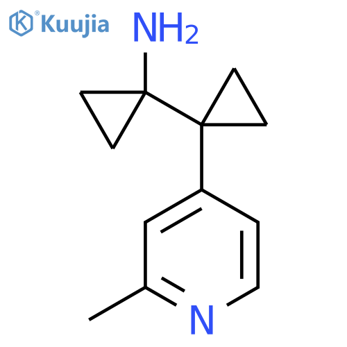 1-1-(2-methylpyridin-4-yl)cyclopropylcyclopropan-1-amine structure