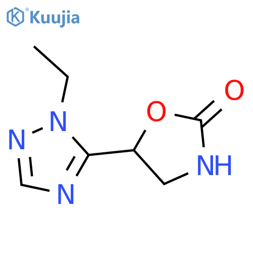 5-(1-ethyl-1H-1,2,4-triazol-5-yl)-1,3-oxazolidin-2-one structure