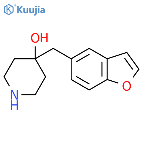 4-(1-benzofuran-5-yl)methylpiperidin-4-ol structure