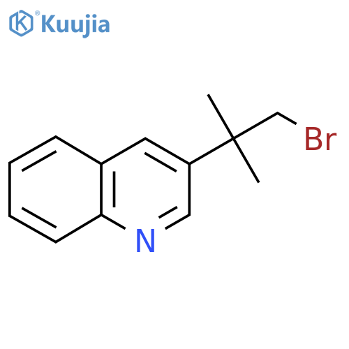 3-(1-bromo-2-methylpropan-2-yl)quinoline structure
