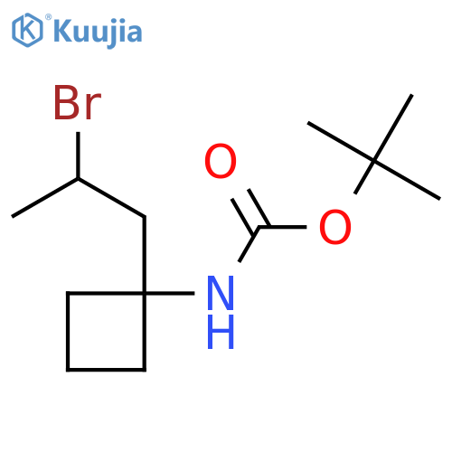 tert-butyl N-1-(2-bromopropyl)cyclobutylcarbamate structure