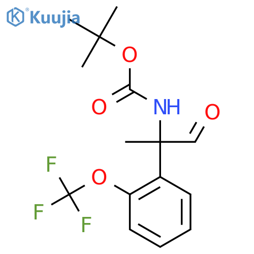 tert-butyl N-{1-oxo-2-2-(trifluoromethoxy)phenylpropan-2-yl}carbamate structure