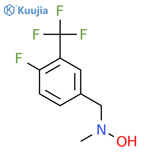 N-{4-fluoro-3-(trifluoromethyl)phenylmethyl}-N-methylhydroxylamine structure