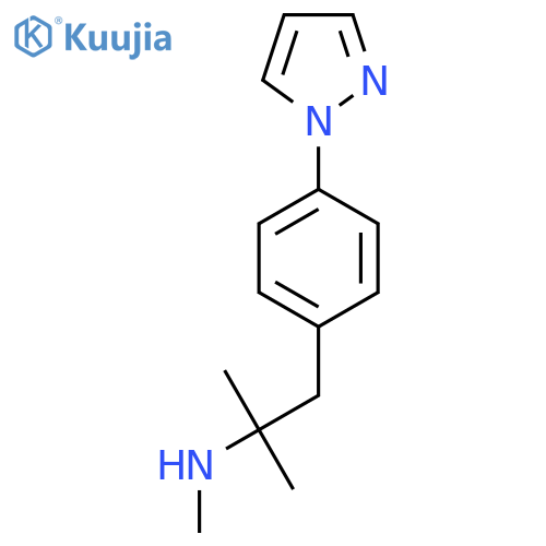 methyl({2-methyl-1-4-(1H-pyrazol-1-yl)phenylpropan-2-yl})amine structure