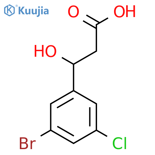 3-(3-bromo-5-chlorophenyl)-3-hydroxypropanoic acid structure