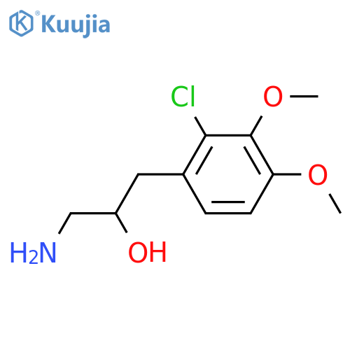 1-amino-3-(2-chloro-3,4-dimethoxyphenyl)propan-2-ol structure