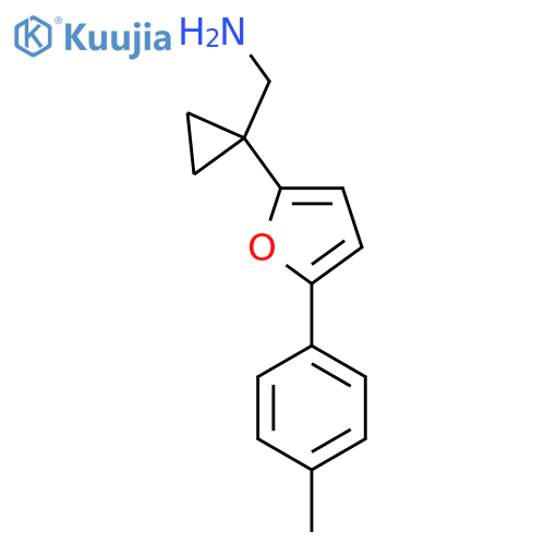 {1-5-(4-methylphenyl)furan-2-ylcyclopropyl}methanamine structure