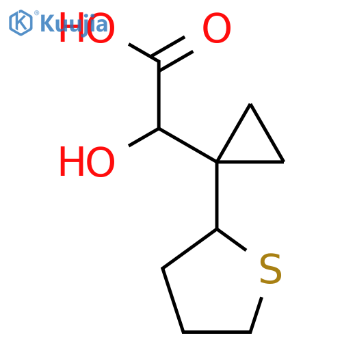 2-hydroxy-2-1-(thiolan-2-yl)cyclopropylacetic acid structure