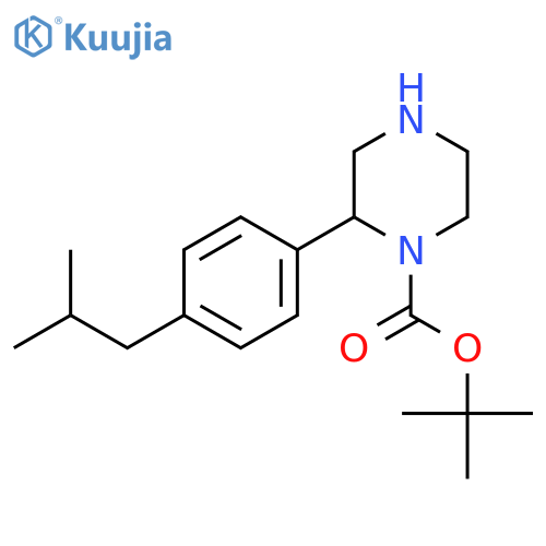tert-butyl 2-4-(2-methylpropyl)phenylpiperazine-1-carboxylate structure