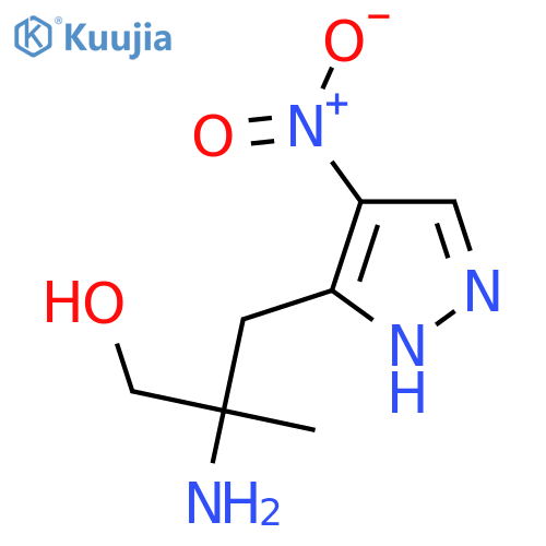 2-amino-2-methyl-3-(4-nitro-1H-pyrazol-3-yl)propan-1-ol structure