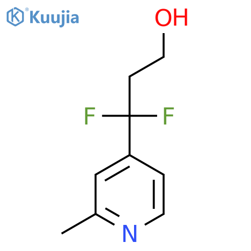 3,3-difluoro-3-(2-methylpyridin-4-yl)propan-1-ol structure
