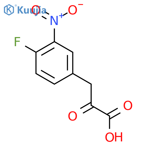 3-(4-fluoro-3-nitrophenyl)-2-oxopropanoic acid structure
