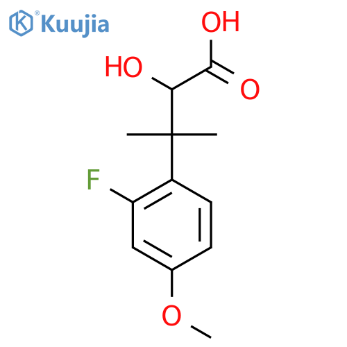 3-(2-Fluoro-4-methoxyphenyl)-2-hydroxy-3-methylbutanoic acid structure