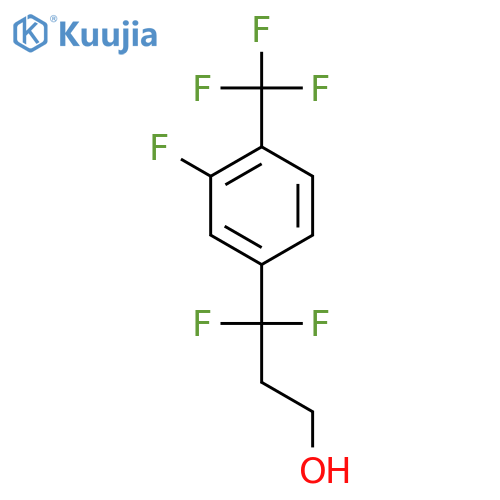 3,3-difluoro-3-3-fluoro-4-(trifluoromethyl)phenylpropan-1-ol structure