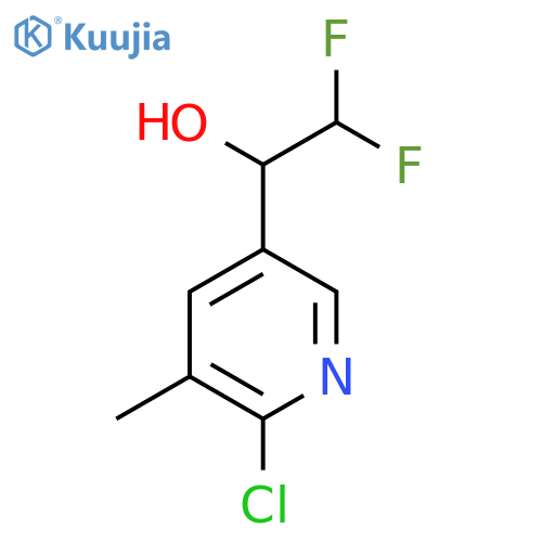 1-(6-chloro-5-methylpyridin-3-yl)-2,2-difluoroethan-1-ol structure