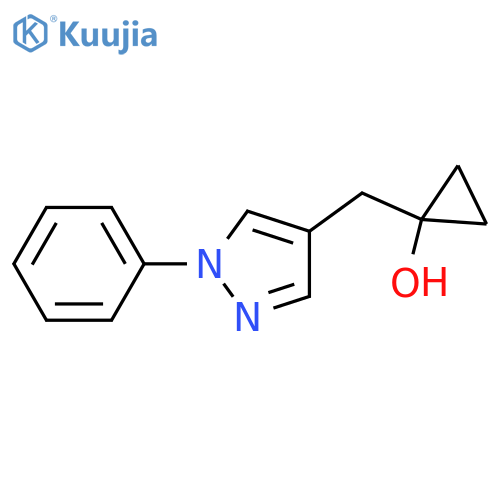 1-(1-phenyl-1H-pyrazol-4-yl)methylcyclopropan-1-ol structure