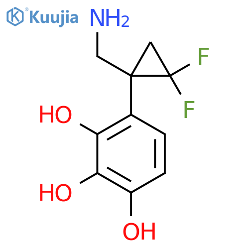 4-1-(aminomethyl)-2,2-difluorocyclopropylbenzene-1,2,3-triol structure