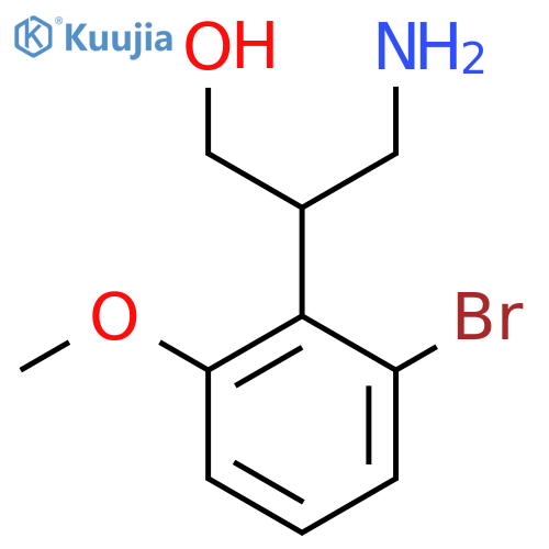3-amino-2-(2-bromo-6-methoxyphenyl)propan-1-ol structure