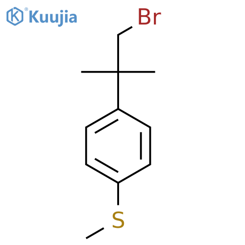 1-(1-bromo-2-methylpropan-2-yl)-4-(methylsulfanyl)benzene structure