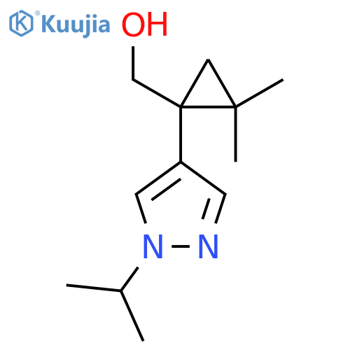 {2,2-dimethyl-1-1-(propan-2-yl)-1H-pyrazol-4-ylcyclopropyl}methanol structure