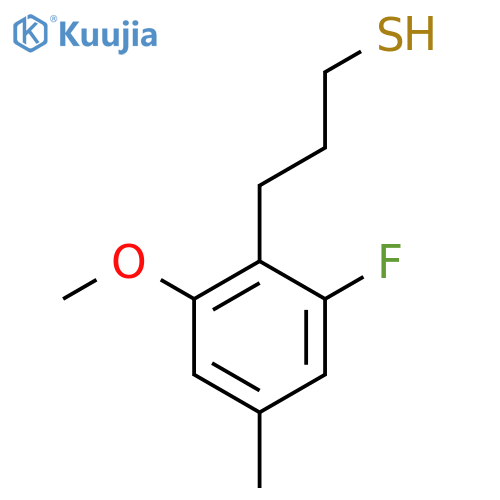 3-(2-fluoro-6-methoxy-4-methylphenyl)propane-1-thiol structure