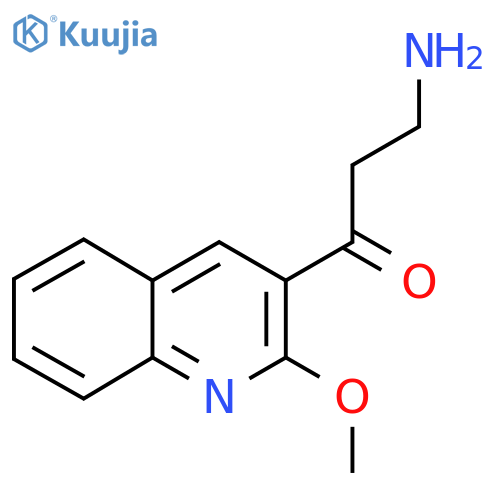 3-amino-1-(2-methoxyquinolin-3-yl)propan-1-one structure