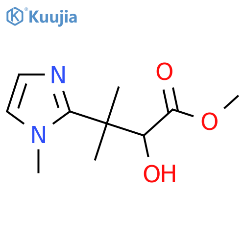 methyl 2-hydroxy-3-methyl-3-(1-methyl-1H-imidazol-2-yl)butanoate structure