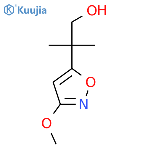2-(3-methoxy-1,2-oxazol-5-yl)-2-methylpropan-1-ol structure