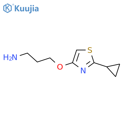 3-(2-cyclopropyl-1,3-thiazol-4-yl)oxypropan-1-amine structure