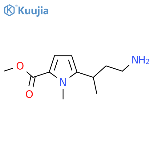 methyl 5-(4-aminobutan-2-yl)-1-methyl-1H-pyrrole-2-carboxylate structure