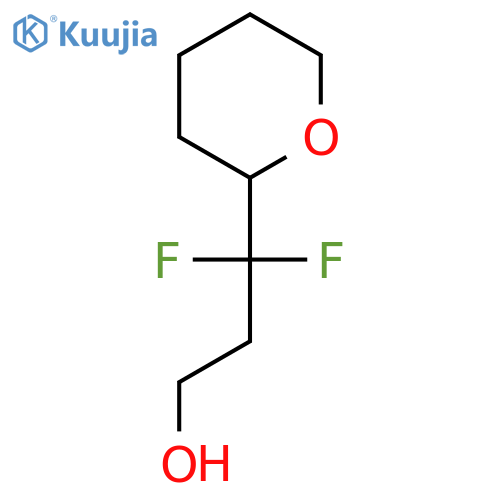 3,3-difluoro-3-(oxan-2-yl)propan-1-ol structure