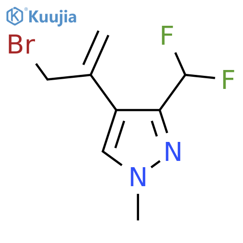 4-(3-bromoprop-1-en-2-yl)-3-(difluoromethyl)-1-methyl-1H-pyrazole structure