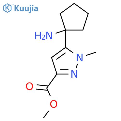 methyl 5-(1-aminocyclopentyl)-1-methyl-1H-pyrazole-3-carboxylate structure