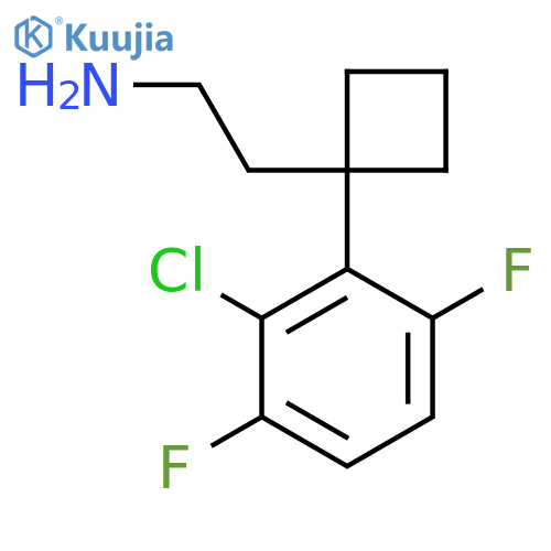2-1-(2-chloro-3,6-difluorophenyl)cyclobutylethan-1-amine structure