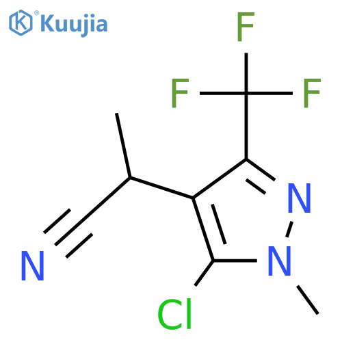 2-5-chloro-1-methyl-3-(trifluoromethyl)-1H-pyrazol-4-ylpropanenitrile structure