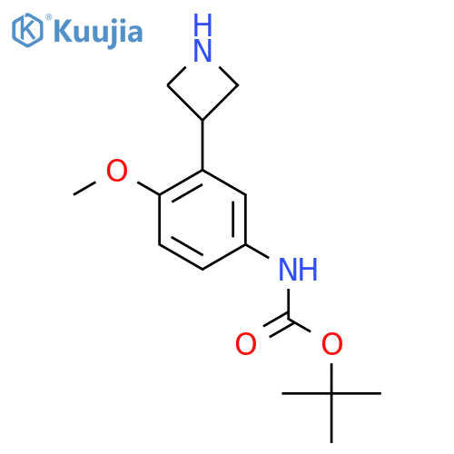 tert-butyl N-3-(azetidin-3-yl)-4-methoxyphenylcarbamate structure