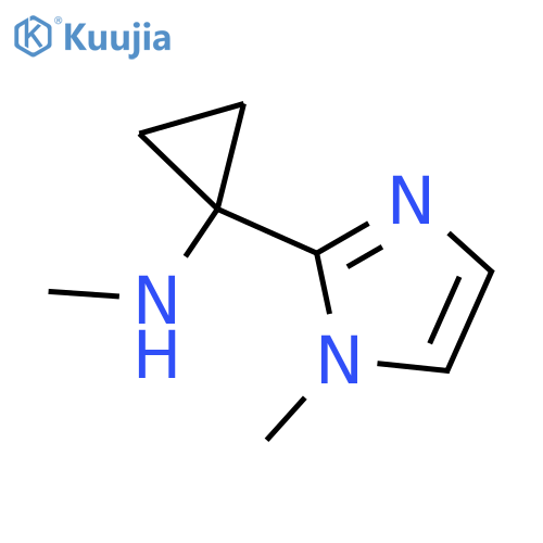 N-methyl-1-(1-methyl-1H-imidazol-2-yl)cyclopropan-1-amine structure