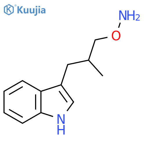 O-3-(1H-indol-3-yl)-2-methylpropylhydroxylamine structure