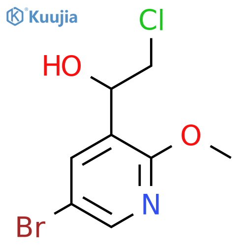 1-(5-bromo-2-methoxypyridin-3-yl)-2-chloroethan-1-ol structure