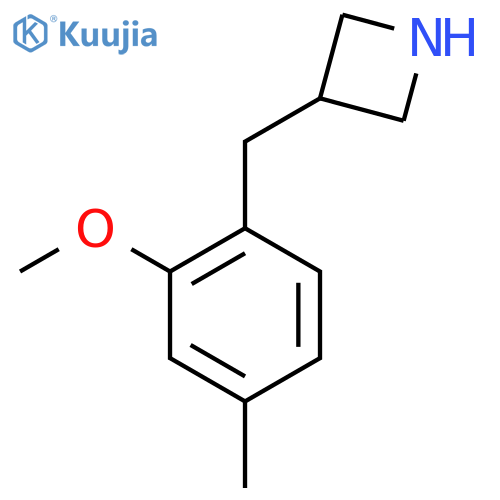 3-(2-methoxy-4-methylphenyl)methylazetidine structure