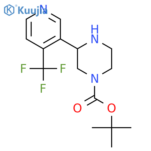 tert-butyl 3-4-(trifluoromethyl)pyridin-3-ylpiperazine-1-carboxylate structure