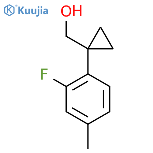 1-(2-fluoro-4-methylphenyl)cyclopropylmethanol structure
