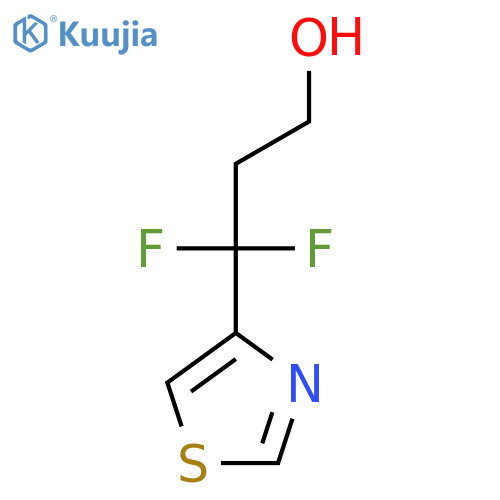 3,3-difluoro-3-(1,3-thiazol-4-yl)propan-1-ol structure