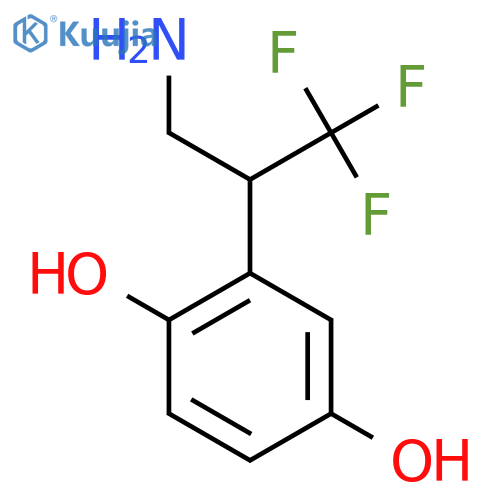 2-(3-amino-1,1,1-trifluoropropan-2-yl)benzene-1,4-diol structure