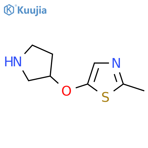 2-methyl-5-(pyrrolidin-3-yloxy)-1,3-thiazole structure